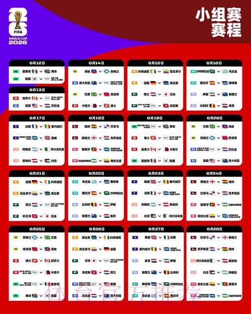 2026世界杯每日赛程最新观看指南实时查看